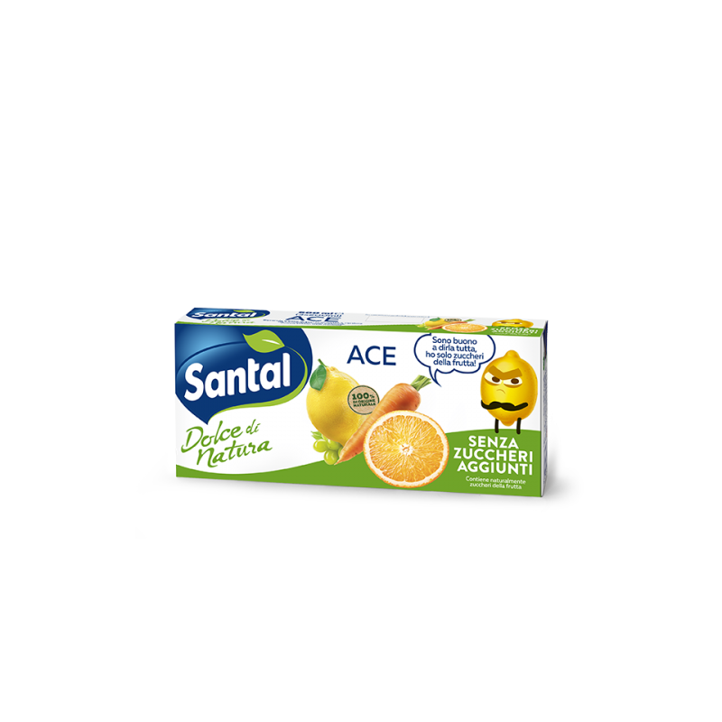 SUCCHI DI FRUTTA E BEVANDE SANTAL ACE brik 3x200 ml